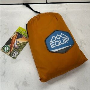 EQUIP Outdoors 1 Person Recycled Polyester Hammock Tumeric Yellow NWT